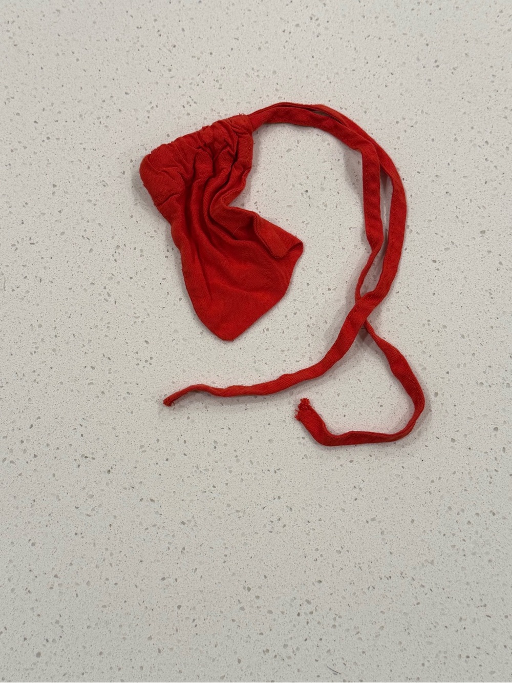 Mini Red Fabric Neck Pouch / Hippie Coquette Bag / Coin Change Bag